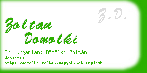 zoltan domolki business card