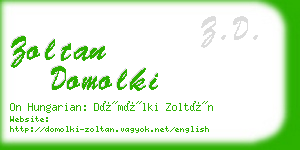 zoltan domolki business card